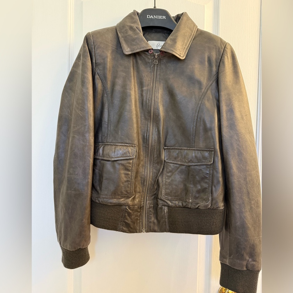 Link Quilted Lined Jacket in Brown and Dark Chocolate